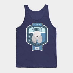 Team Poodle - Distressed Standard Poodle Beer Label Design Tank Top